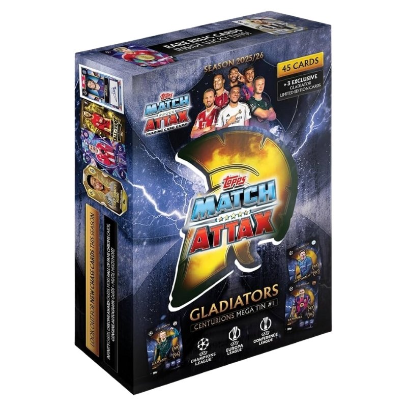 מגה טין גלדיאטורס מאטץ' אטאקס טופס 25/26 | Topps: Mega Tin - Match Attax 25/26