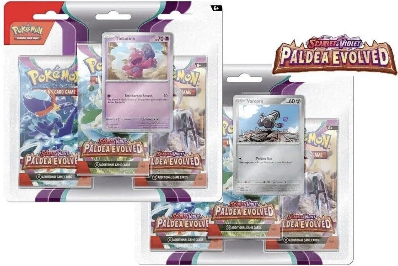 בליסטר 3 חפיסות פלדאה איוולווד | Scarlet & Violet - Paldea Evolved 3 pack blister