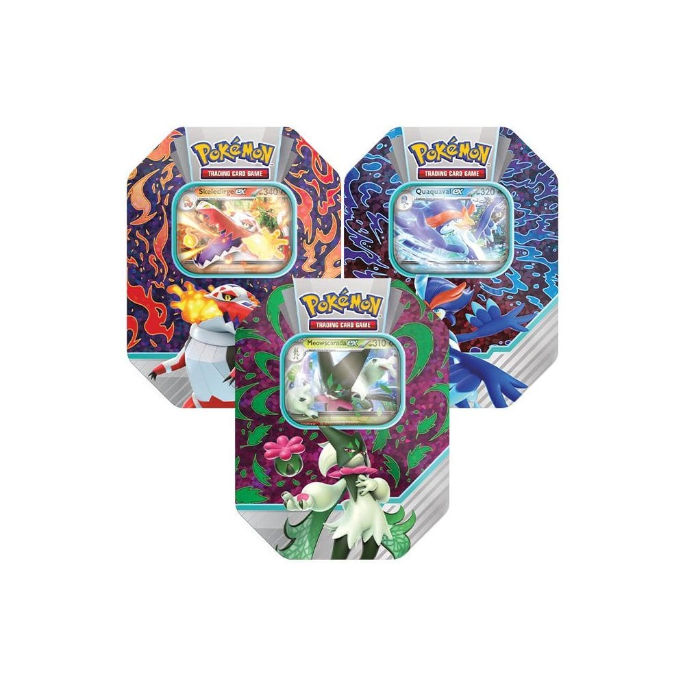 טין התפתחויות פלדאה - 4 חפיסות קלפים | Paldea Partners Tin