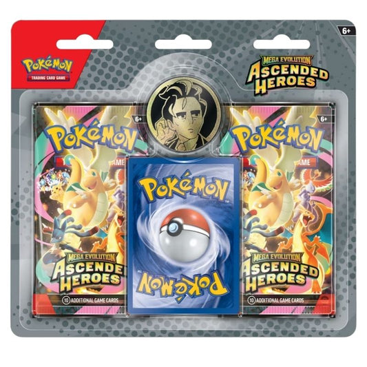 מארז פוקימון בליסטר 2 חבילות - מגה אוולושן: אסנדד הירוס | Pokemon: 2 Pack Blister - Mega Evolution: Ascended Heroes