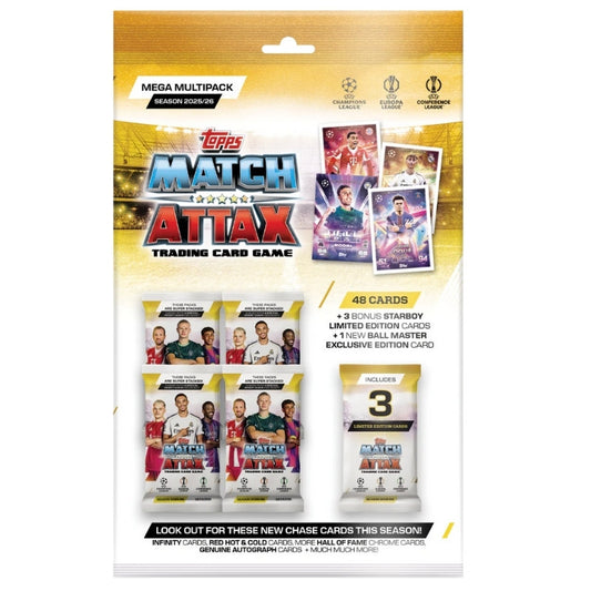 מגה מולטיפק מאטץ' אטאקס טופס 25/26 | Topps: Mega Multipack - Match Attax 25/26