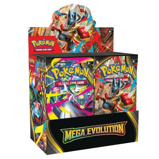 בוסטר בוקס 36 חבילות קלפי פוקימון: מגה אוולושן בייס סט | Pokemon - Mega Evolution: Base Set Booster Box